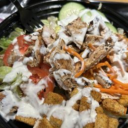 Grilled chicken salad. Grilled chicken salad.