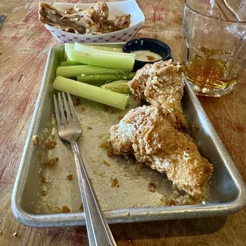 Founders Ale House - Parmesan truffle wings, extra crispy. Very tasty and VERY big. - New American Near Me - Los Angeles, California
