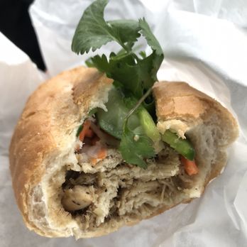 Nhu Lan Uptown - Banh Mi Ga (lemongrass chicken) - cross section! - Vietnamese Near Me - Chicago, Illinois Nhu Lan Uptown - Banh Mi Ga (lemongrass chicken) - cross section! - Vietnamese Near Me - Chicago, Illinois
