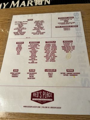 Menu photo 1 Red's Place San Francisco, CA Menu photo 1 Red's Place San Francisco, CA