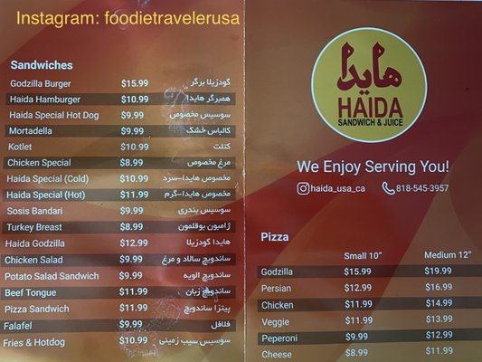 Menu photo 6 Haida Sandwich & Juice Glendale, CA Menu photo 6 Haida Sandwich & Juice Glendale, CA
