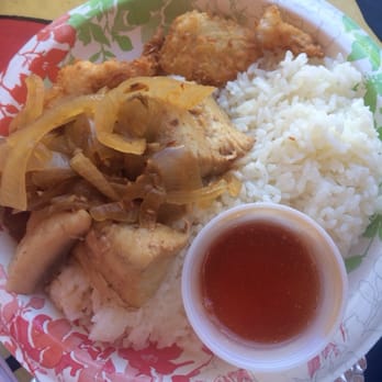 Shrimp Shack - Ahi and coconut shrimp with honey agave sauce. - Seafood Near Me - Hauula, Hawaii Shrimp Shack - Ahi and coconut shrimp with honey agave sauce. - Seafood Near Me - Hauula, Hawaii