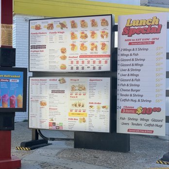 FryDays - Drive Thru Menu (Apr2026) - Seafood Near Me - Jacksonville, Florida