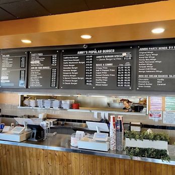 Anny's Fine Burger - Counter & Menu - Burgers Near Me - San Diego, California
