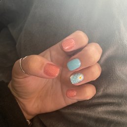 Dip manicure with design Dip manicure with design