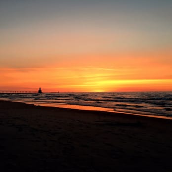 Washington Park - So glad I caught the sunset. Thankfully the weather was great and we were able to see the Chicago skyline from afar! - Parks Near Me - Michigan City, Indiana
