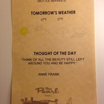 The Pearl Hotel - Loving the thought of the day! - San Diego, CA