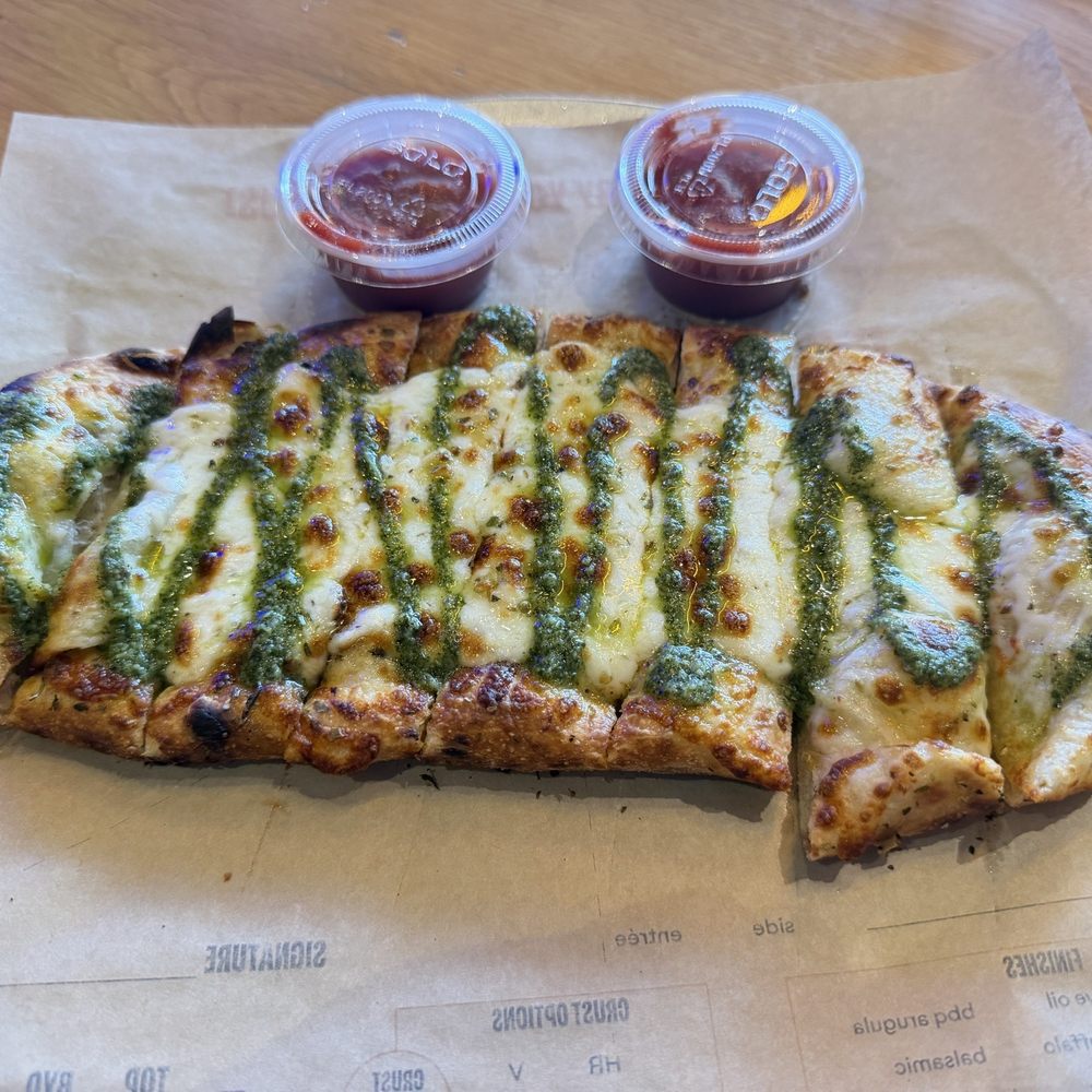 Blaze Pizza - Pesto cheesy bread - Pizza Near Me - Camp Hill, Pennsylvania Blaze Pizza - Pesto cheesy bread - Pizza Near Me - Camp Hill, Pennsylvania