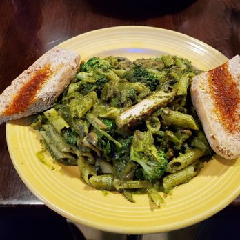 The Grain Cafe - "Chicken" pesto pasta - Vegan Near Me - Long Beach, California The Grain Cafe - "Chicken" pesto pasta - Vegan Near Me - Long Beach, California