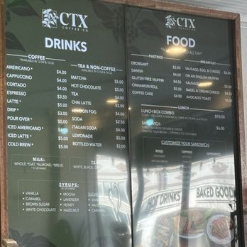 CTX Coffee - Drink and food menu - Coffee & Tea Near Me - Sapulpa, Oklahoma