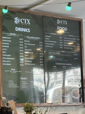 Menu photo 1 CTX Coffee Sapulpa, OK