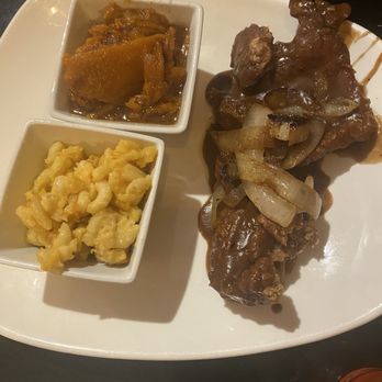 Charm And Manners - Smothered pork chops, yams, and Mac and cheese - Lounges Near Me - Portsmouth, Virginia
