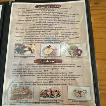 Back Home In Lahaina - Menu - Hawaiian Near Me - Carson, California