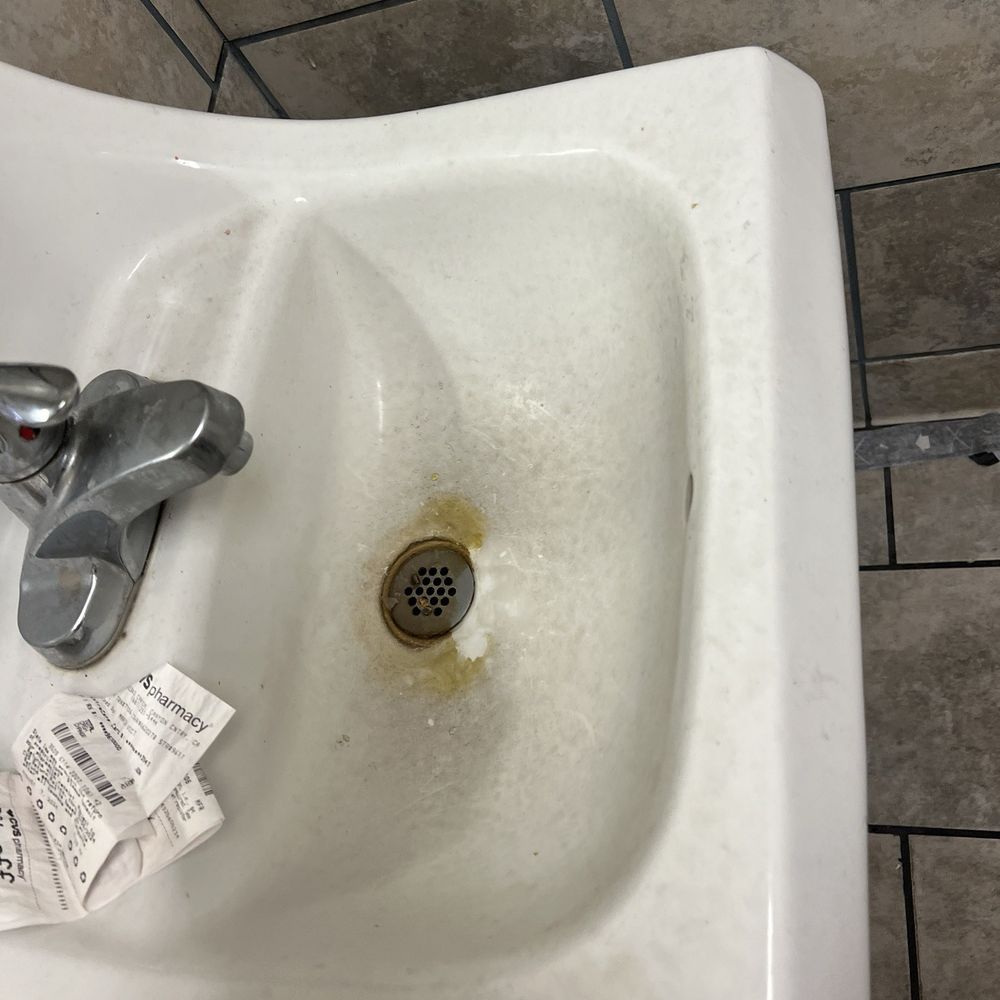 Nasty sick in the rest room