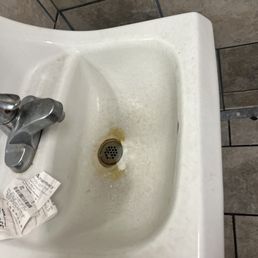 Nasty sick in the rest room