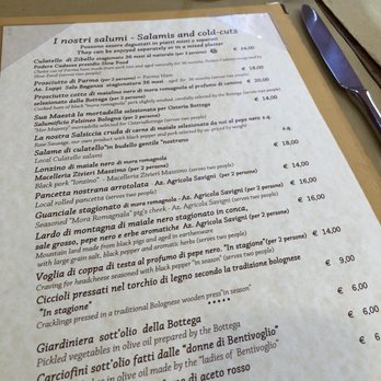 All'Osteria Bottega - Lunch menu, part 2 (5/26/2018) - Emilian Near Me - Bologna, BO