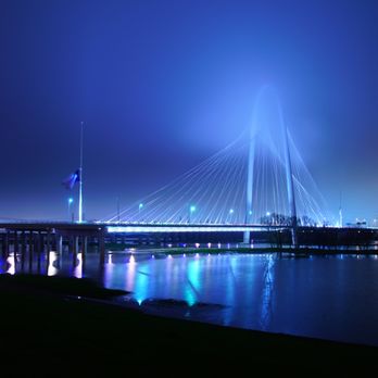 Margaret Hunt Hill Bridge - A very foggy night (I honestly don't remember specifics for this one - I think it was taken in 2016 or 2017). - Local Flavor Near Me - Dallas, Texas Margaret Hunt Hill Bridge - A very foggy night (I honestly don't remember specifics for this one - I think it was taken in 2016 or 2017). - Local Flavor Near Me - Dallas, Texas