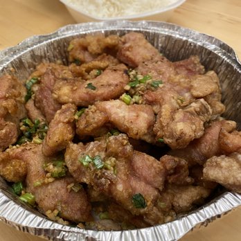 Silver Tower Cafe Restaurant - Deep Fried Pork Chop with Rock Salt ($17.25): tender and perhaps one of the better offerings of such in town! - Hong Kong Style Cafe Near Me - Richmond, British Columbia
