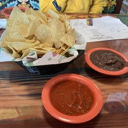Rio Cantina Mexican Grill - Complimentary chips, salsa, & bean dip