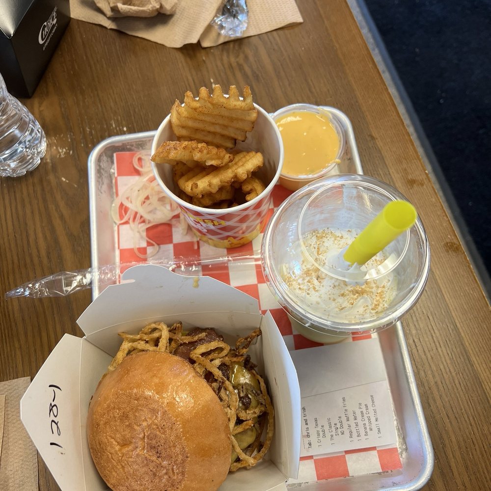Tony Beef - Texas Butger, waffle fries and banana milkshake - Burgers Near Me - Galloway, New Jersey