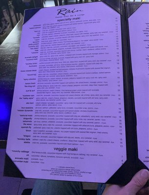 Menu photo 5 Rain Premier Sushi Bar & Lounge Amarillo, TX