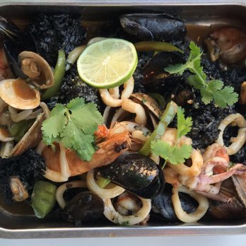 Surfish Bistro - Squid ink Rice Payea! - Latin American Near Me - Brooklyn, New York Surfish Bistro - Squid ink Rice Payea! - Latin American Near Me - Brooklyn, New York