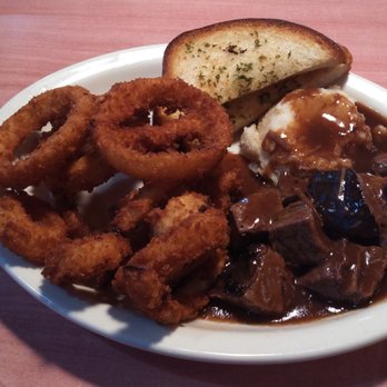 Village Inn - What you see here was tasty and filling: pot roast, mashed potatoes, onion rings, and Texas toast. - Breakfast & Brunch Near Me - Pace, Florida Village Inn - What you see here was tasty and filling: pot roast, mashed potatoes, onion rings, and Texas toast. - Breakfast & Brunch Near Me - Pace, Florida