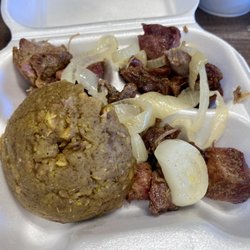 Restaurante Los Gorditos - Pork tips ( masitas de cerdo ) with Mofongo