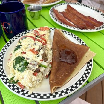 Bayside Skillet - Egg white omelette with a crepe - Breakfast & Brunch Near Me - Ocean City, Maryland Bayside Skillet - Egg white omelette with a crepe - Breakfast & Brunch Near Me - Ocean City, Maryland