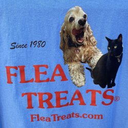 KMV Screen Printing - FLEA TREATS printed t-shirt.