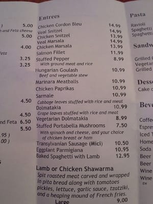 Menu photo 5 European Taste Restaurant Henrico, VA