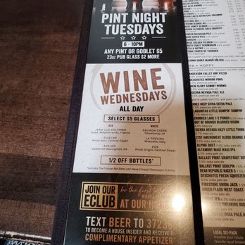 Yard House - Menu as of 3-3-20 - Bars Near Me - Roseville, California