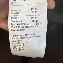 A receipt A receipt
