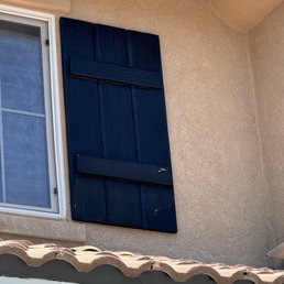 This happened to my shutters a year after they were painted... This happened to my shutters a year after they were painted...