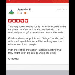 Citypraxis - 3 positive Feedback Bewertungen, die Yelp seither nicht ausstrahlt!!!