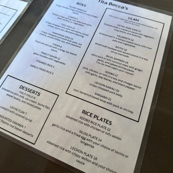 Tita Becca's - Menu - Filipino Near Me - Oakland, California Tita Becca's - Menu - Filipino Near Me - Oakland, California