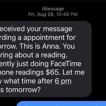 Psychic for Love - This is the beginning of my text thread with Anna. Her claim I was never a client is false. - Life Coach Near Me - Houston, Texas Psychic for Love - This is the beginning of my text thread with Anna. Her claim I was never a client is false. - Life Coach Near Me - Houston, Texas