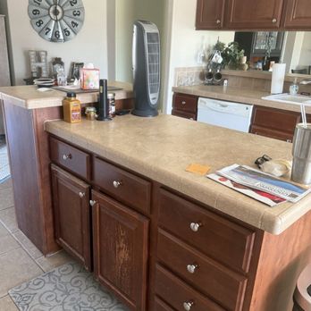 AZ Royal Granite & Remodeling - Before picture. Since the countertops were completed, I painted all my cabinets white and it's all like a brand new kitchen. - Fireplace Services Near Me - Flagstaff, Arizona AZ Royal Granite & Remodeling - Before picture. Since the countertops were completed, I painted all my cabinets white and it's all like a brand new kitchen. - Fireplace Services Near Me - Flagstaff, Arizona
