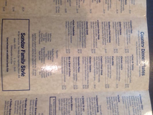 Menu photo 8 Timberwoods Family Restaurant Morganton, NC