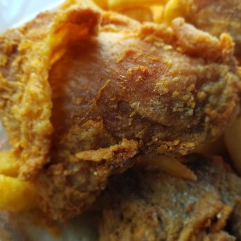 JJ Fish & Chicken - Look how over cooked the meat is and the skin is pulled back, that's so tough meat wise like eating leather - Chicken Wings Near Me - Milwaukee, Wisconsin JJ Fish & Chicken - Look how over cooked the meat is and the skin is pulled back, that's so tough meat wise like eating leather - Chicken Wings Near Me - Milwaukee, Wisconsin