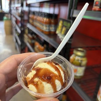 Pepper Palace - Food tour stop: sampling of their smokey fruity chipotle sauce on vanilla ice cream - Herbs & Spices Near Me - New Orleans, Louisiana Pepper Palace - Food tour stop: sampling of their smokey fruity chipotle sauce on vanilla ice cream - Herbs & Spices Near Me - New Orleans, Louisiana
