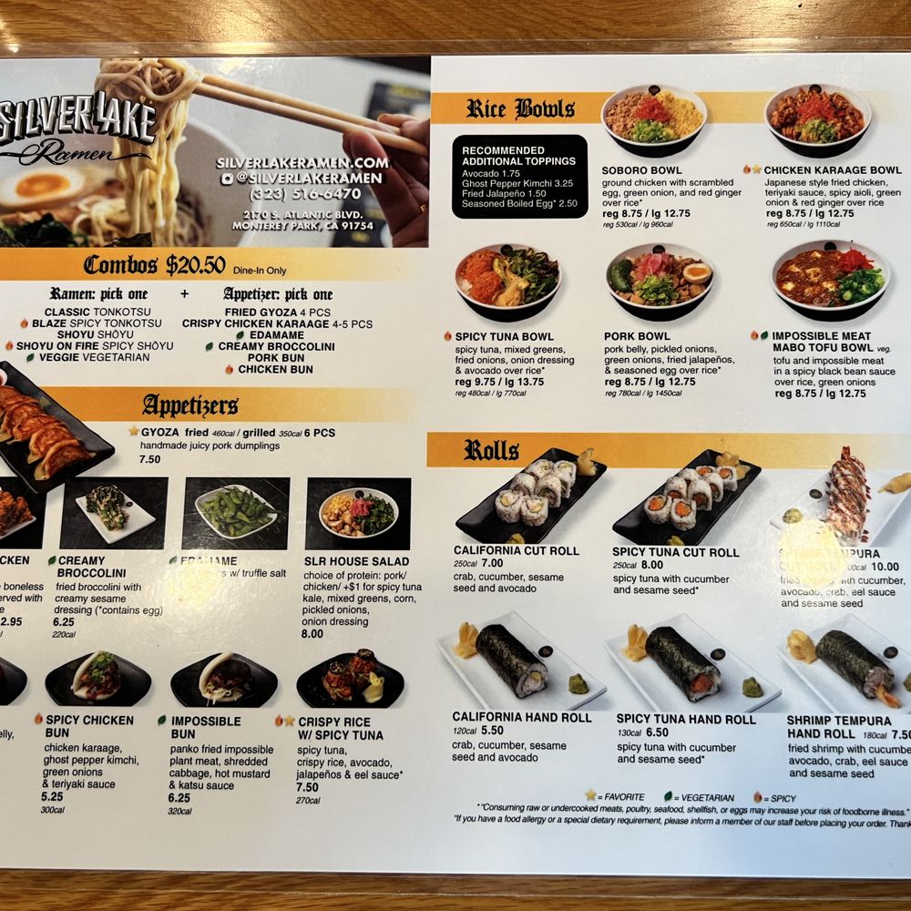 Silverlake Ramen - Menu (Aug 2023) - Ramen Near Me - Burbank, California Silverlake Ramen - Menu (Aug 2023) - Ramen Near Me - Burbank, California