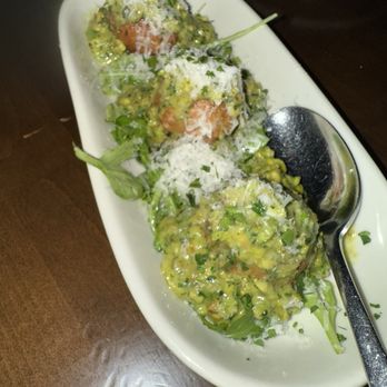 Scopa Italian Roots - Mortadella Meatballs with pistachio pesto - Italian Near Me - Venice, California Scopa Italian Roots - Mortadella Meatballs with pistachio pesto - Italian Near Me - Venice, California