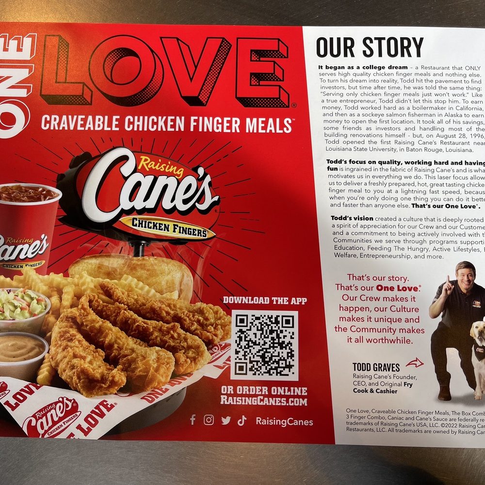 Raising Cane's Chicken Fingers - 11.12.23 - Fast Food Near Me - Columbia, Maryland Raising Cane's Chicken Fingers - 11.12.23 - Fast Food Near Me - Columbia, Maryland