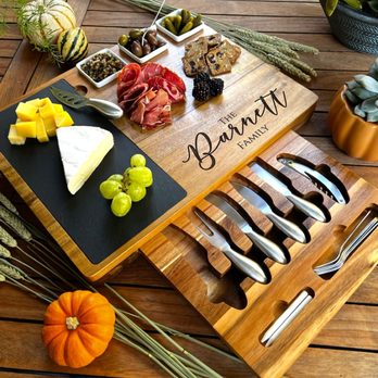 Red Robot Engraving - 19 pc charcuterie board set with custom engraving. $129.99 - Engraving Near Me Red Robot Engraving - 19 pc charcuterie board set with custom engraving. $129.99 - Engraving Near Me