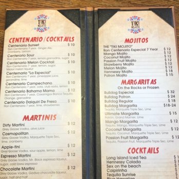 Tiki Mojito - Drink menu - Cuban Near Me - Elizabeth, New Jersey