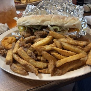 Sam's Southern Eatery - Shrimp n Crawfish Po-Boy. - Seafood Near Me - Shreveport, Louisiana