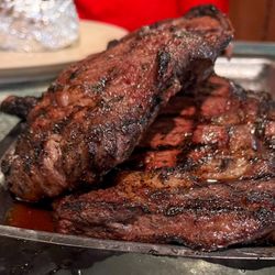 The Scioto Ribber - We ordered the large 32 oz ribeye, these two 16 oz or better we're delivered which is how that works we were told, worked for us!