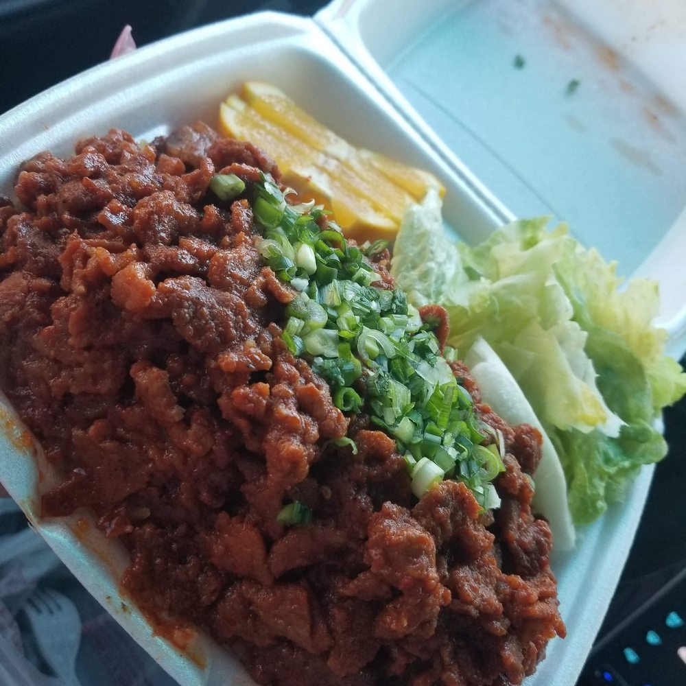 Genki Grill - Spicy Pork Plate with brown rice. Delicious! Flavorful - Korean Near Me - Orange, California Genki Grill - Spicy Pork Plate with brown rice. Delicious! Flavorful - Korean Near Me - Orange, California