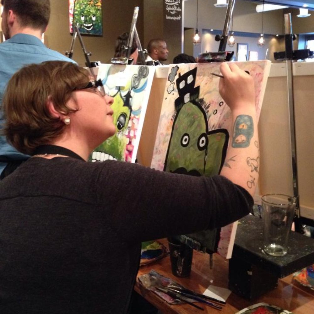 Artist in action! Artist in action!